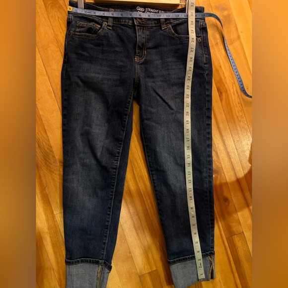 Gap Women's Dark Blue Jeans straight cuff 4/27R - Picture 5 of 5